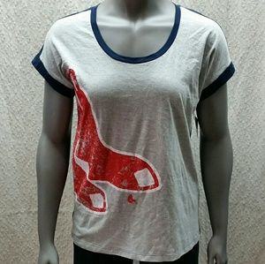 Small Gray Boston Red Sox Baseball Tee Shirt